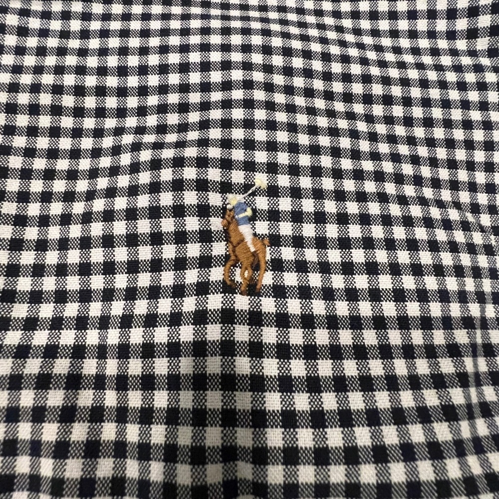 Polo Ralph Lauren Mens XL Classic Fit Black White Gingham Button Down Shirt - Picture 3 of 7